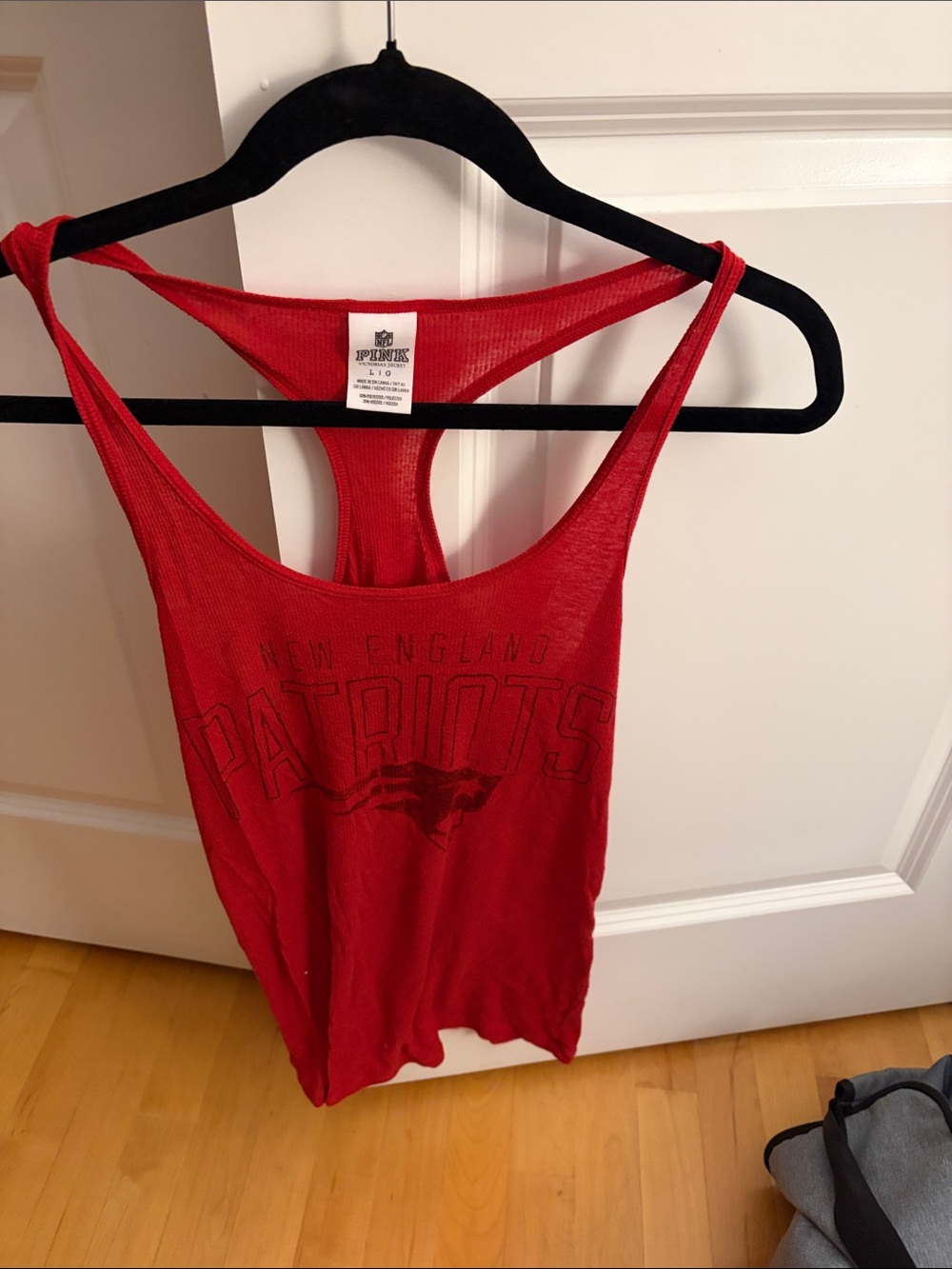 PINK Victoria's Secret Red New England Patriots Racerback Tank